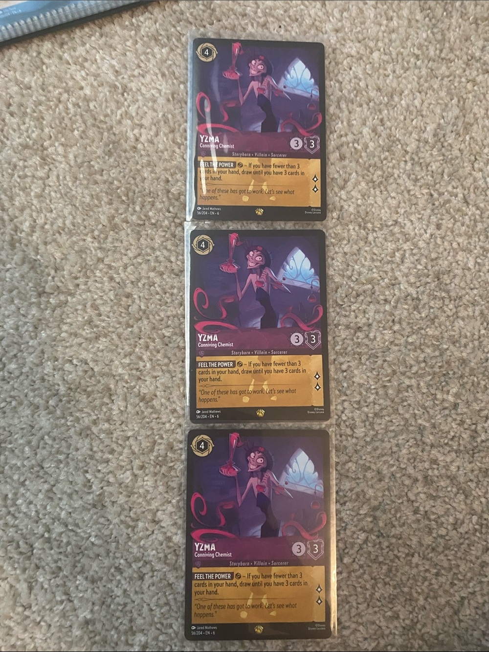 Yzma Conniving Chemist Disney Lorcana Cards - SET OF 3
